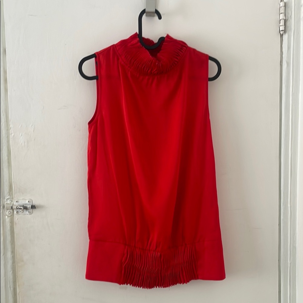 Sleeveless Red Top